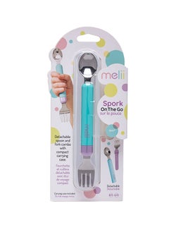 اشتري Detachable Spoon And Fork Combo Portable Baby And Toddler Travel Utensils Set For Mess Free On The Go Feeding في الامارات