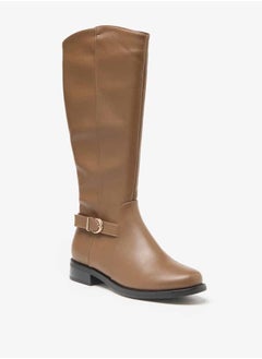 اشتري Women Solid High Shaft Boots with Zip Closure في السعودية