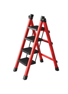 Buy Multipurpose Step Ladder Folding Ladder With Anti-Slip Pedal Folding Step Stool Portable Lightweight Foldable Stepladder For Home Kitchen Library Office 4 Step in Saudi Arabia