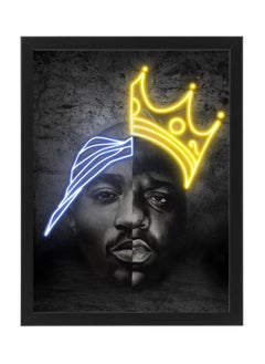 اشتري Tupac & The Notorious B.I.G. Printed Neon Poster with Frame 50x40cm في الامارات