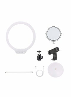 Buy LED Ring Light, 10" Dimmable Selfie Light with Tripod Stand & Cell Phone Holder for YouTube Videos, Live Stream, Photography Compatible iPhone Xs Max XR Android (White) in Saudi Arabia