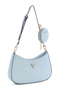 Buy Guess Alexie Top Zip Pale Blue Shoulder Bag for Women VG841618 in UAE