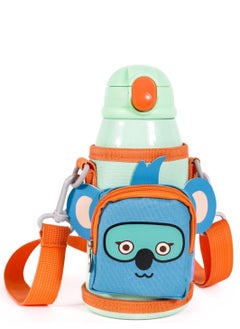 اشتري Milk&Moo Steel Kids Water Bottle with Bag 550ML Jungle Friends في الامارات