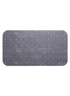 Buy Anti Slip Rectangular PVC Bath Mat Grey 70 x 35 cm 160833H in Saudi Arabia