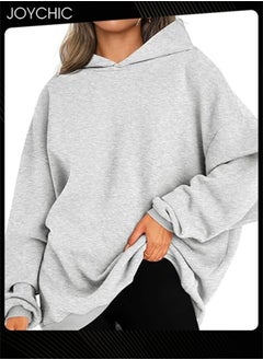 Buy Womens Oversized Hoodies Sweatshirts Fleece Hooded Pullover Tops Sweaters Casual Comfy Fall Fashion Outfits Clothes in UAE