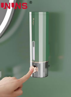 Buy Shower Soap Dispensers,Wall Mounted 450ML Shampoo And Hand Sanitizer Dispenser With Visual Window,Press-on Liquid Soap Dispenser,Green in UAE