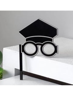 Buy Graduation glasses, white and black in Saudi Arabia