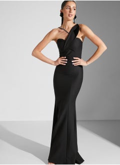 Buy One Shoulder Mermaid Slit Dress in Saudi Arabia