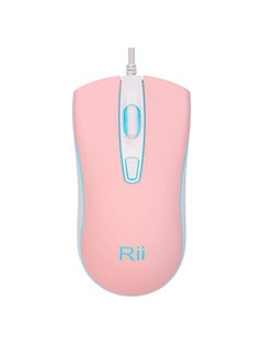 Buy Wired Mouse Usb Computer Mousergb Optical 1600 Dpi Office Mice For Pccomputerlaptopdesktopwindowschromebook (Pink) in Saudi Arabia