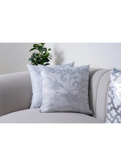 اشتري Glamour 2-piece Filled Cushion Set 45x45cm-silver في الامارات