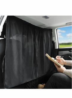 اشتري Car Divider Privacy Curtains, Seat Partition Curtain, Curtains Sun Shade, Isolation Screen, Traveler Shades Windshield Side Front Rear for Family Baby Sleeping Black في الامارات