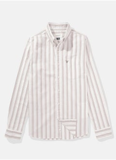 Buy AE Striped Everyday Oxford Button-Up Shirt in Saudi Arabia