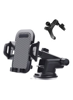 Buy Car Phone Holder, Strong Suction Cup 360° Rotation Car Phone Holder Dashboard Windshield Universal Car Phone Holder for Car Hands-Free Car Interior in Egypt