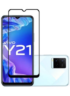 Buy Antistatic ESD Dustproof Premium Quality High Definition Tempered Glass Screen Protector Designed For vivo Y21 in UAE