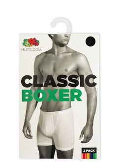 Buy Mens Classis Boxer 2pc White in UAE