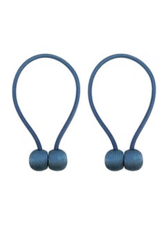 Buy 1 Pair Curtains Holdbacks Tiebacks Magnetic Rope Drape Tie Backs Holders Blue in UAE