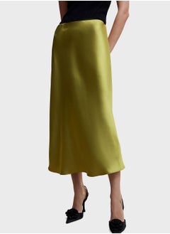 Buy High Waist Satin Skirt in UAE