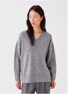 Buy V-Neck Oversized Sweater in UAE