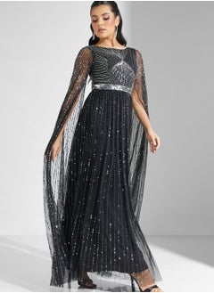 Buy Cape Sleeve Sequin Dress in UAE