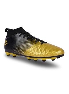 Buy Ashtang Gold Football Stud  (Black/Golden, 5 UK) for Men | Sports and Athletic Footwear | PU Synthetic Leather Upper |Comfortable Football Shoes in Saudi Arabia