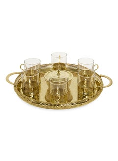 اشتري Gld 8 Pieces Round Tea Set Roman في الامارات