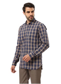 Buy Comfy Patterned Elegant Multicolour Shirt - Petroleum in Egypt