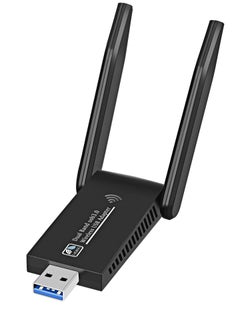 Buy 1300Mbps Mini Wireless 3.0 USB Adapter Black in Saudi Arabia
