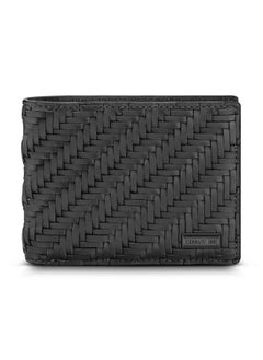 Buy Tessuto Black Bifold Genuine Leather Wallet For Men With 6 Card Slots 105 MM- CEPU06644M-BLK in UAE