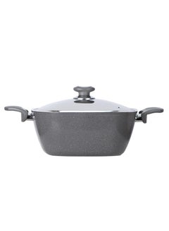 اشتري Top Chef Granite Square Cooking Pot, Size 18 - Grey في مصر