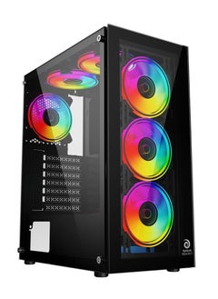 Buy Apex Gaming PC - AMD Ryzen 5-5600G 3.9GHz Processor | XFX RX 6650XT 8GB GPU | 16GB DDR4 RAM | 500GB SSD | 1 TB HDD | Windows 11 pro | 240mm Liquid Cooler | Desktop Computer Tower (Black) in UAE