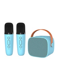 اشتري Wireless Bluetooth Speaker Set, Karaoke Machine for Kids Adults, Portable Handheld Bluetooth Karaoke Machine with 2 Microphones for Kids Adults Home Party Birthday (Blue) في الامارات