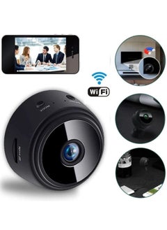 اشتري WiFi Mini Magnetic A9 Wireless Spy Hidden HD 1080P Small Portable Round Camera - Indoor Security Camera, Motion Detection, Night Vision Camera (Indoor Security Camera 01) في الامارات