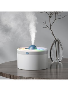 Buy 2-Speeds Air Humidifier With Colour Changing Lights 1.5L 3W LU1524-4 White in UAE