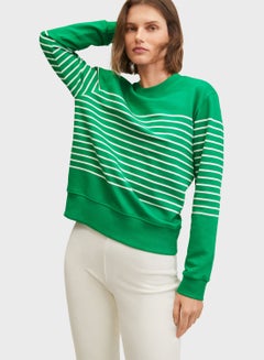 Buy Crew Neck Striped Sweatshirt in UAE