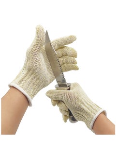 اشتري Level 8 Cut Resistant Gloves Mandoline Gloves Reliable Cutting Gloves Food Grade for Kitchen Mandoline Slicing, Meat Cutting, Oyster Shucking (XL) في الامارات