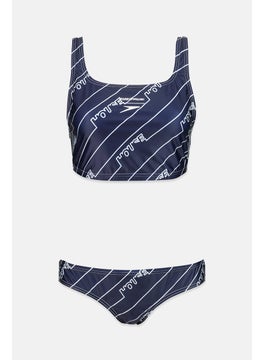 Buy Women 2 Pieces Top And Bottom Bikini Set, Navy in Saudi Arabia