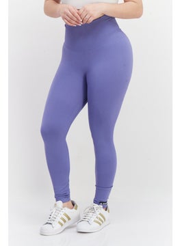 اشتري Women Sportswear Fit Brand Logo Training Leggings, Dusty Blue في الامارات