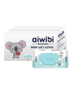 Buy Baby Wet Wipes 80Pcs/Pack 100% Skin-friendly Unscented Moisturization and Soft Touch 12Pack/Carton in UAE