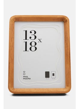 اشتري Wooden Photo Frame 13 x 18, Tan في الامارات