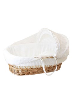 اشتري Baby Birth Cradle Moses Basket Bamboo with Mosquito Net في السعودية