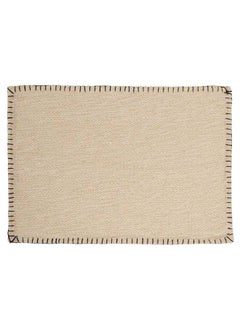 Buy Blanket Stitched Placemat, Beige & Black - 33x48 cm in UAE