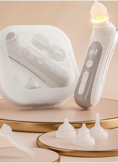 Buy Electric Nasal Aspirator for Baby,Rechargeable Nose Sucker for Babies, Baby Nose Cleaner with Adjustable 5 Levels Suction, Music and Light Function, 3 Different Nozzles in UAE