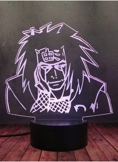 اشتري Mulitcolor Cool Naruto Figure Jiraiya LED Lamp Optical 3D Japan Comic Anime Night Light Table Desk Lamp Creative Design 16 Color Gradient Remote Lamp Birthday Gift Baby Sleep في الامارات