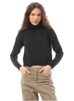 Buy Turtle Neck Slip On Black Winter Pullover in Egypt