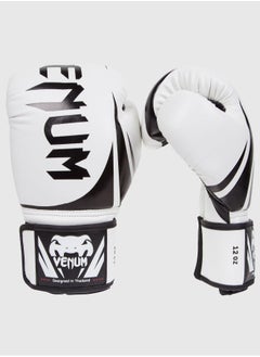 Buy Challenger Boxing Gloves, Pair Of Full Finger Professional Boxing Gloves Black/White in UAE