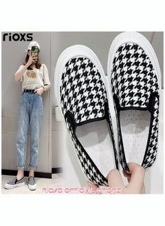 Buy Women's Casual Low Top Sneakers Fashion Slip On Flats Shoes Comfortable Lightweight Breathable Shoes in UAE
