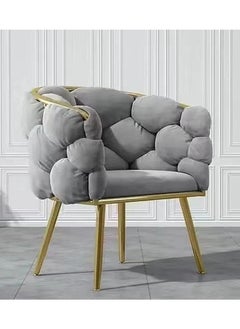 Buy Luxury Bubble Accent Chair,Modern Velvet Armchair with Gold Legs,Upholstered Handmade Lounge Chair,Elegant Comfy Single Vanity Chair for Living Room, Bedroom,Office in UAE