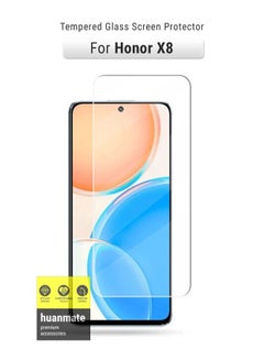 Buy Tempered Glass Screen Protector For Honor X8 Clear in Saudi Arabia