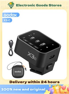 Buy Godox X3C X3 C X3-C Trigger, Godox Flash Trigger, Touch Screen TTL Wireless Flash Trigger, with TCM Conversion, Built-in 3.7V 850mAh Li-Ion Battery, Approx 7 Days Standby for Canon Cameras (X3-C) in Saudi Arabia