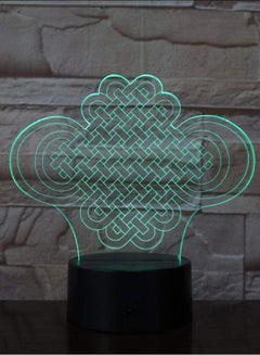 Buy Bedside Table Lamps Chinese Knot 3D Lamp 7/16 Color LED Night Lamps For Kids Touch LED USB Table Lampara Lampe Baby Sleeping Nightlight in UAE